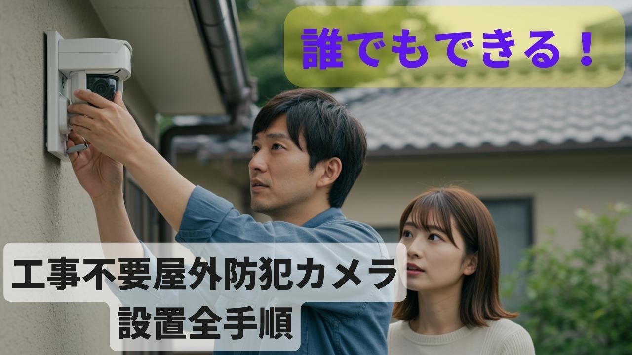 設置作業中の防犯カメラの写真