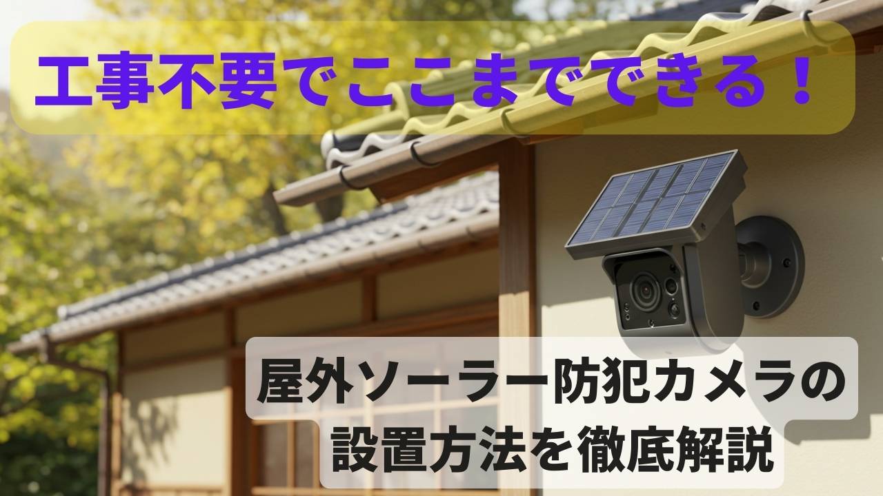 屋外ソーラー防犯カメラの設置方法
