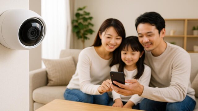 防犯カメラのスマホアプリ連携画面