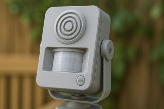 静音機能付きの最新防犯センサーモデルのイメージ写真