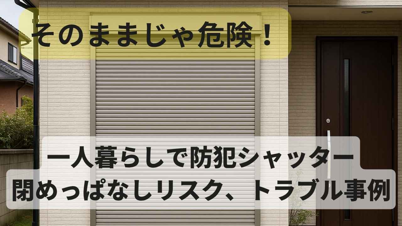 一人暮らしで防犯シャッター-閉めっぱなし