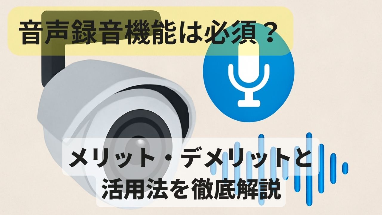 防犯カメラの音声録音機能を確認する方法
