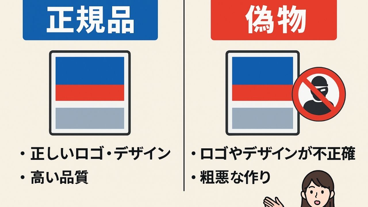 セコム本物と偽物の見分け方を説明する一般的なイメージ図